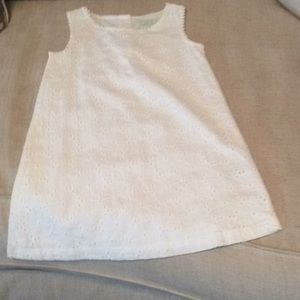 White Eyelet Girls Dress